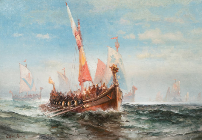 Edward Moran - Armada Wikingów